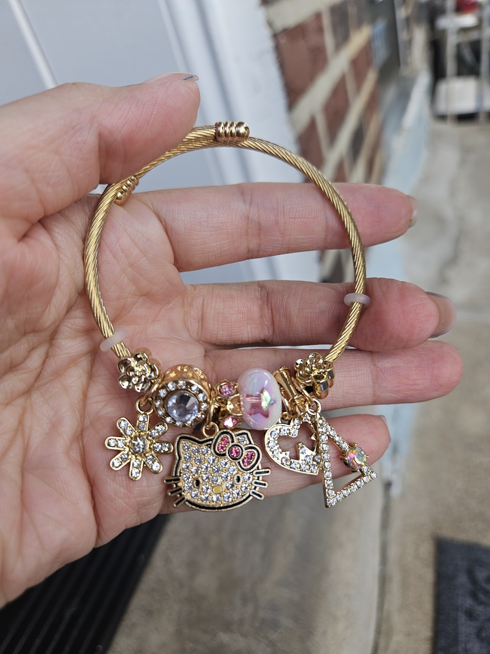 Crystal Hello Kitty Charm Bracelet